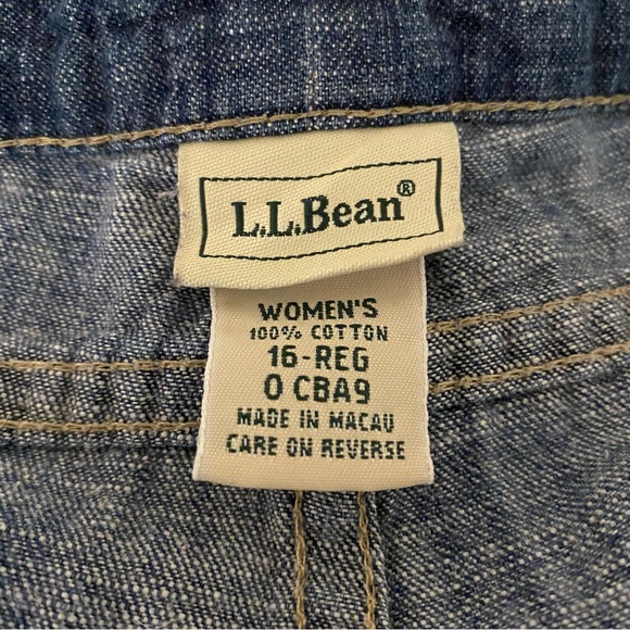 LL Bean soft denim wide leg capris - Picture 5 of 5